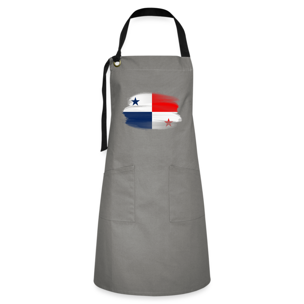 Panama Flag - Artisan Apron - gray/black