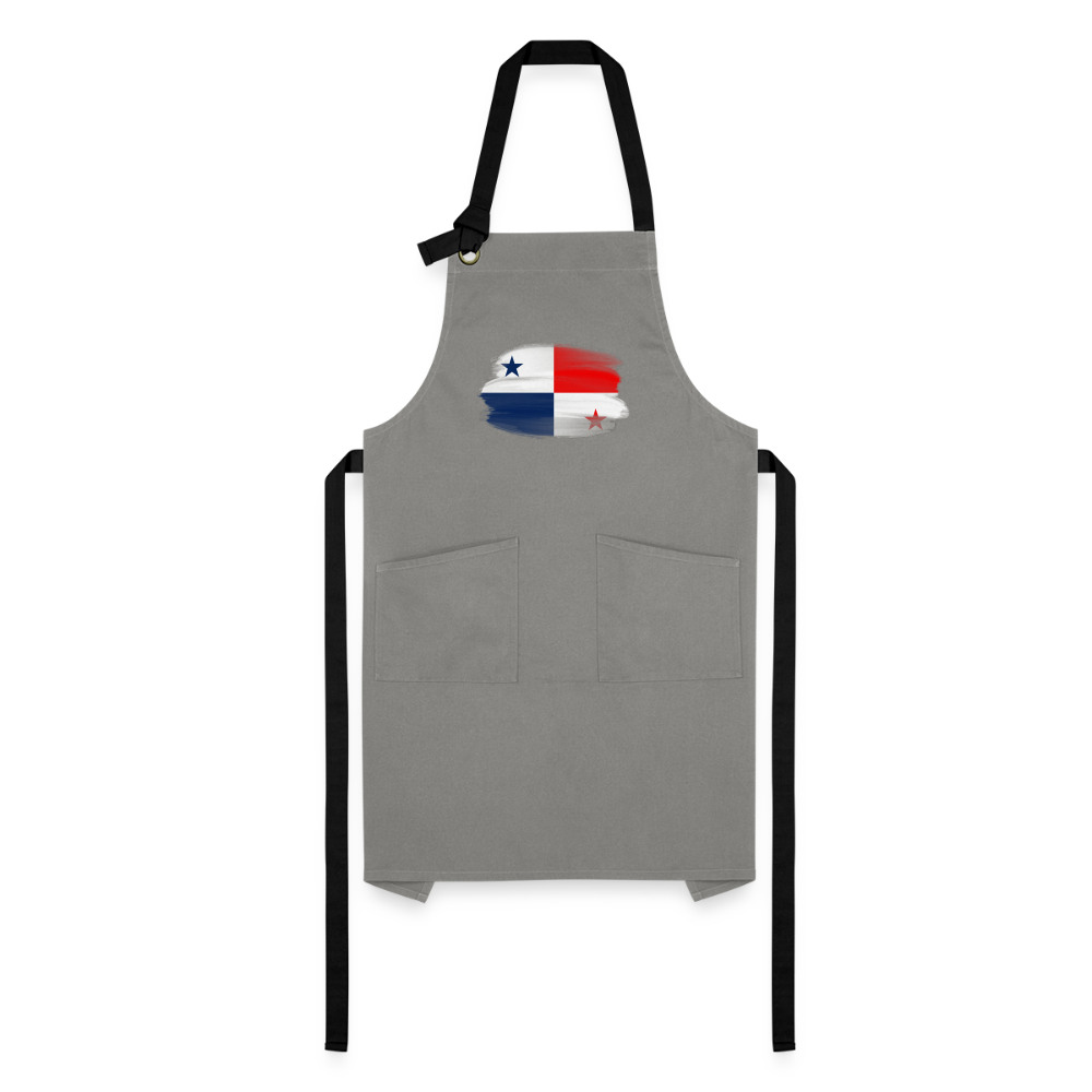 Panama Flag - Artisan Apron - gray/black