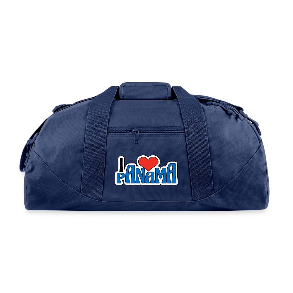 I Love Panama - Recycled Duffel Bag - navy
