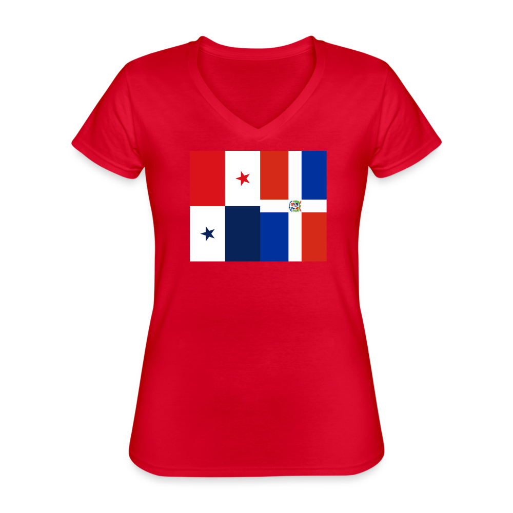 Panama Dominican Republic - Women's V-Neck T-Shirt - red