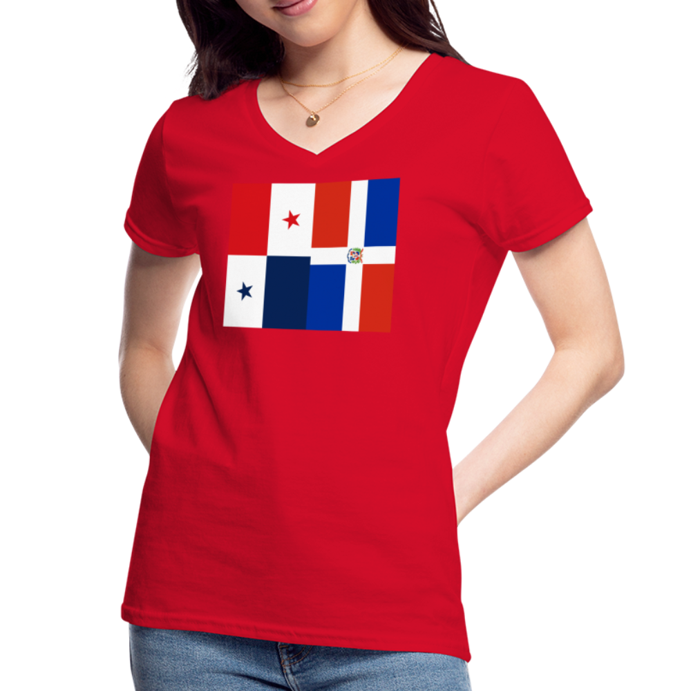 Panama Dominican Republic - Women's V-Neck T-Shirt - red