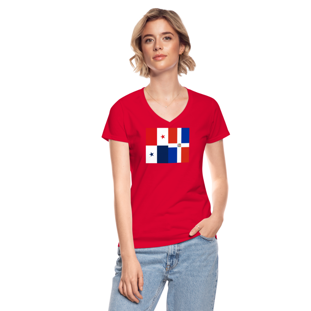 Panama Dominican Republic - Women's V-Neck T-Shirt - red