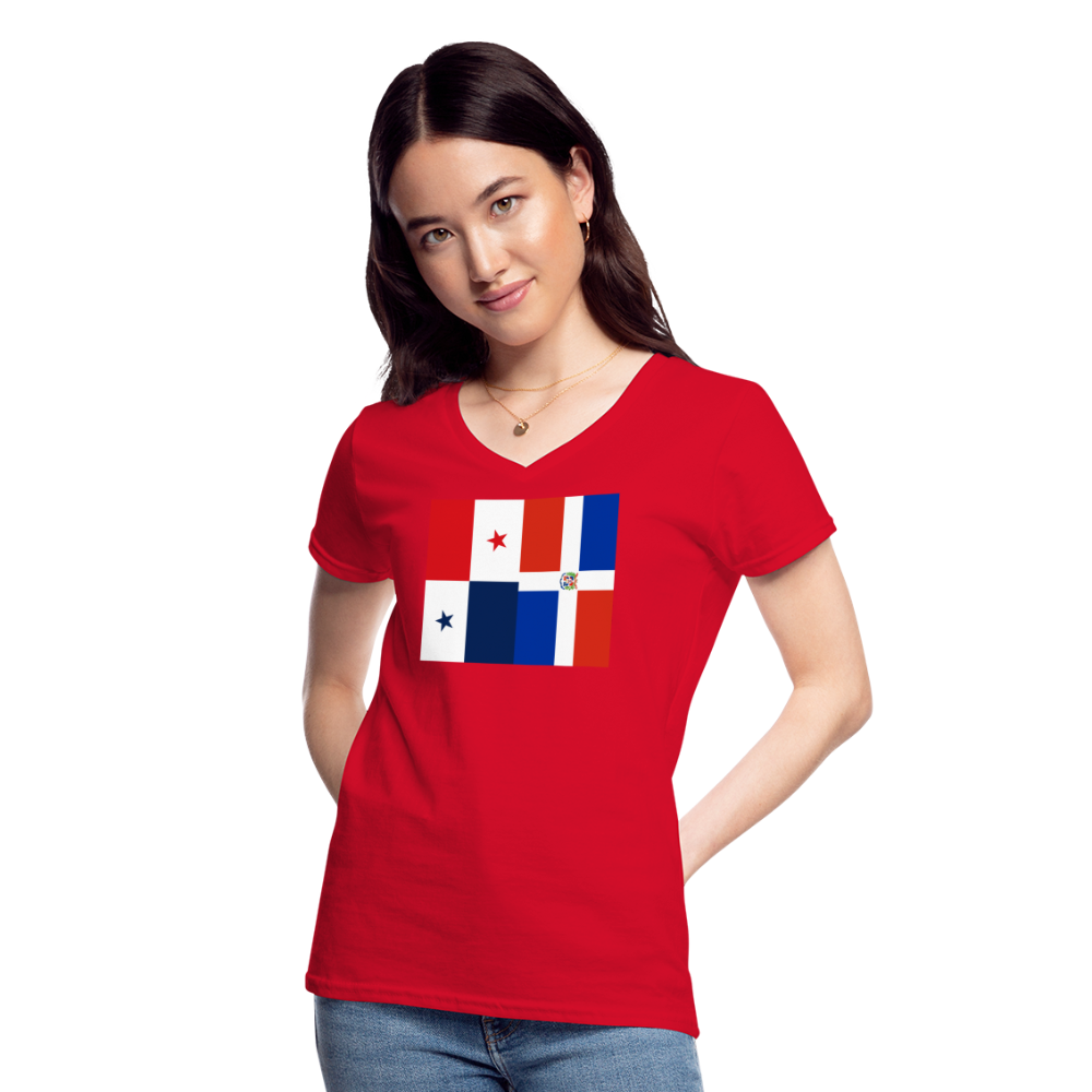 Panama Dominican Republic - Women's V-Neck T-Shirt - red
