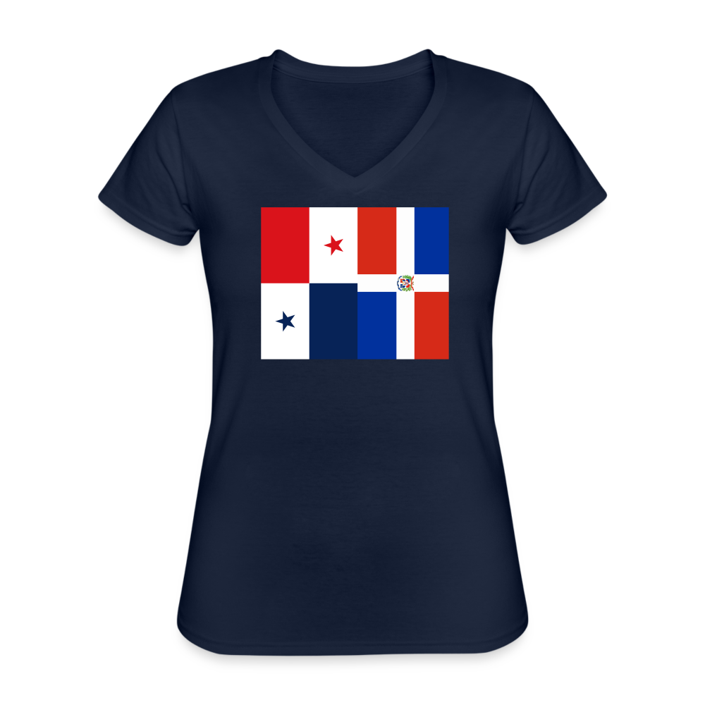 Panama Dominican Republic - Women's V-Neck T-Shirt - navy