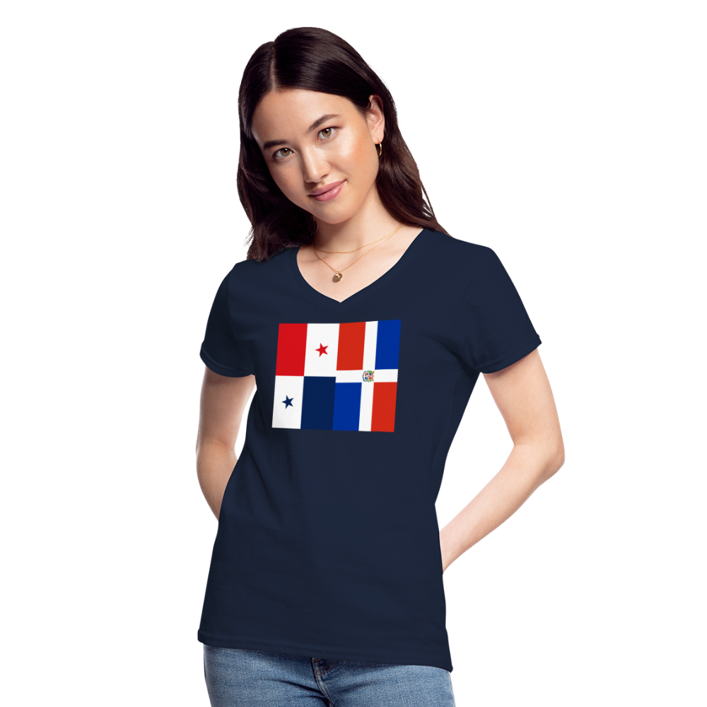 Panama Dominican Republic - Women's V-Neck T-Shirt - navy