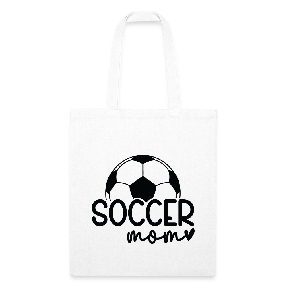 Soccer Mom - Recycled Tote Bag - white