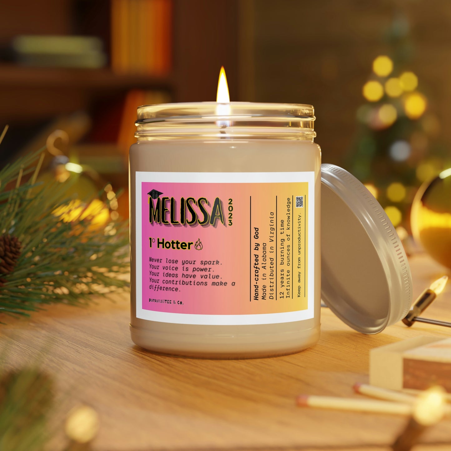 Grad, Never Lose Your Spark - Custom #2 Scented Candles, 9oz