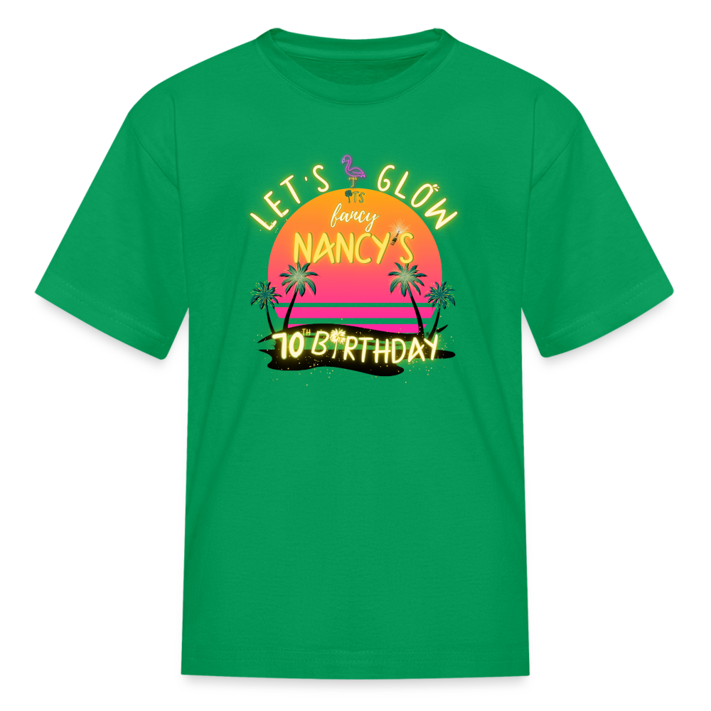 Let's Glow Birthday Guest - Kids' T-Shirt - kelly green