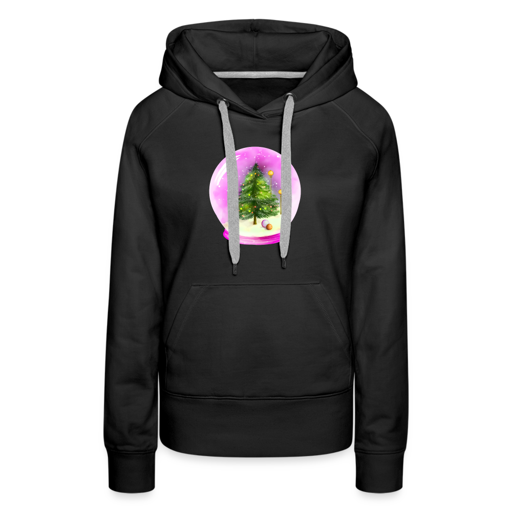 Pink Snow Globe - Women’s Premium Hoodie - black
