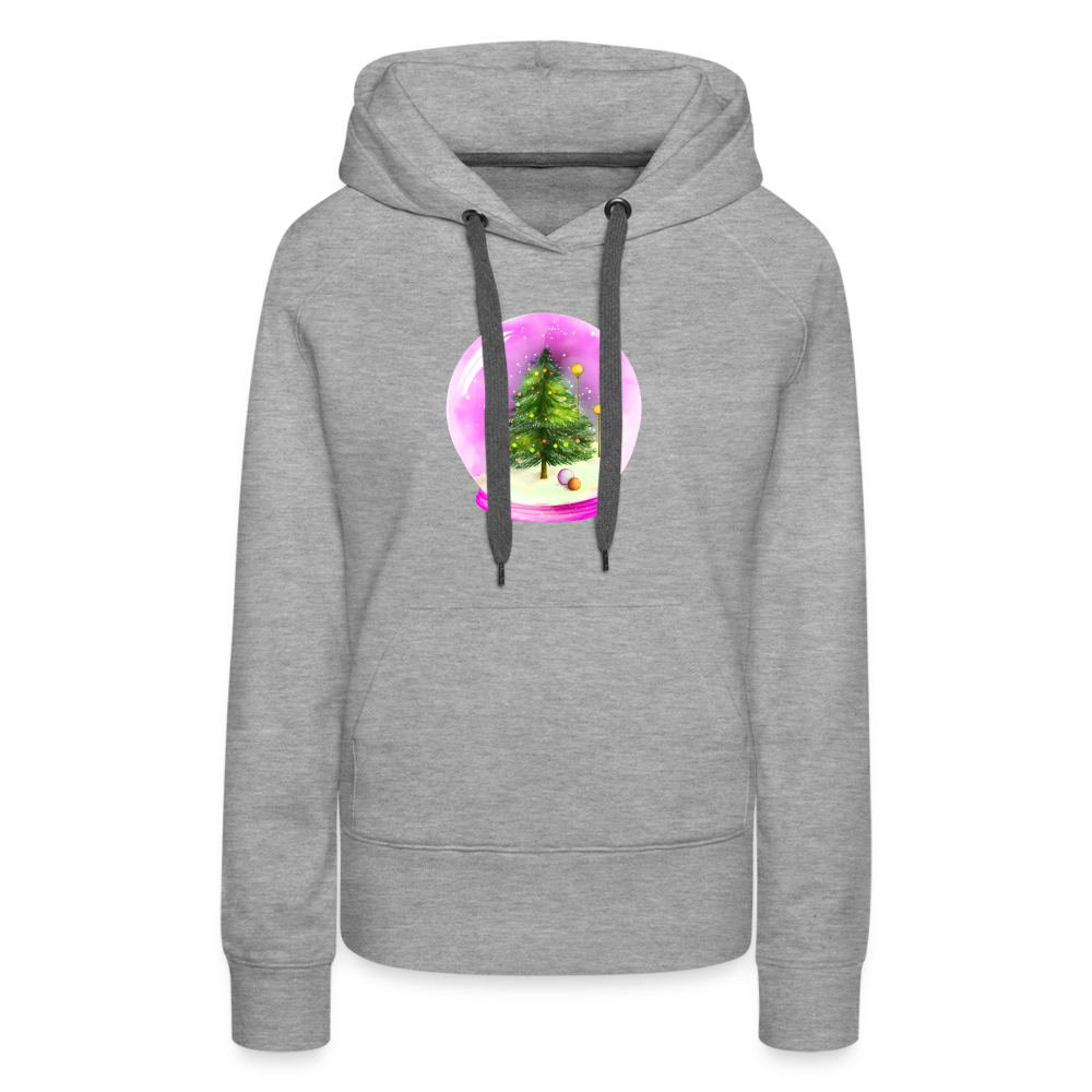 Pink Snow Globe - Women’s Premium Hoodie - heather grey
