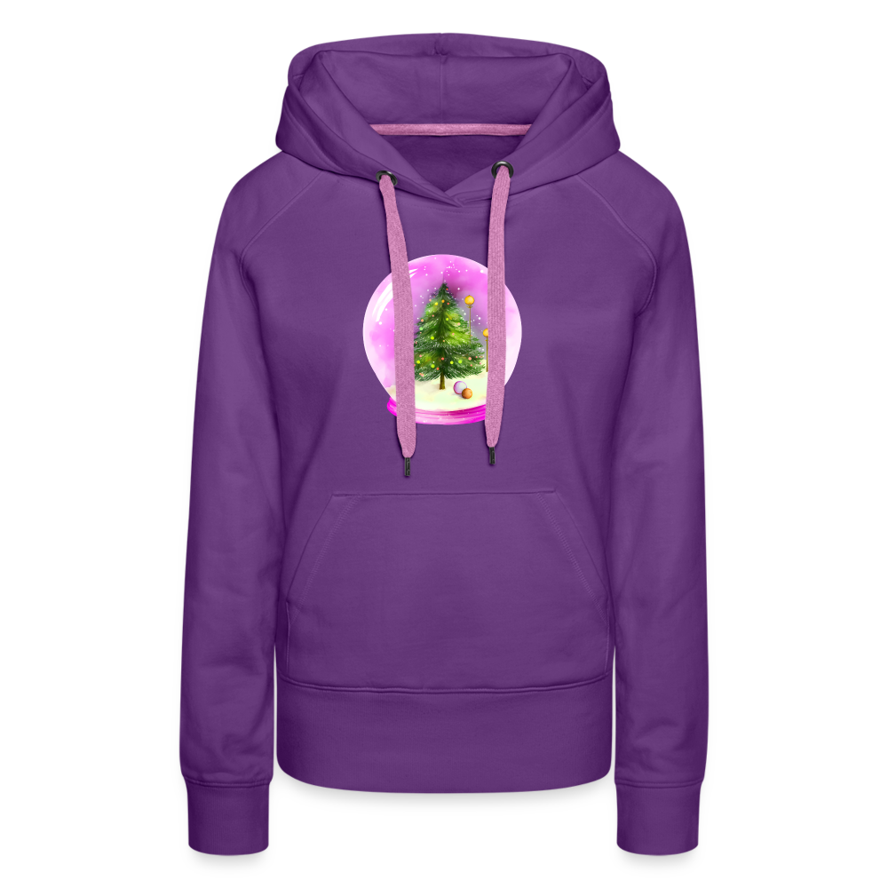 Pink Snow Globe - Women’s Premium Hoodie - purple