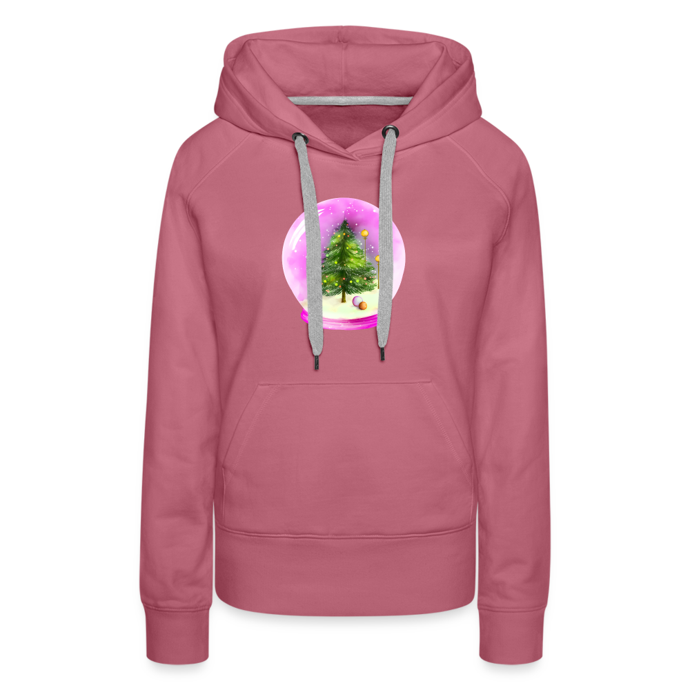 Pink Snow Globe - Women’s Premium Hoodie - mauve