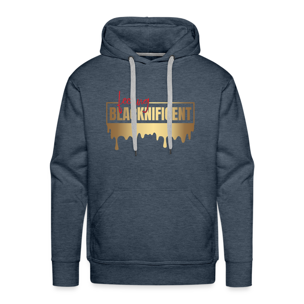 Feeling Blacknificent - Men’s Premium Hoodie - heather denim