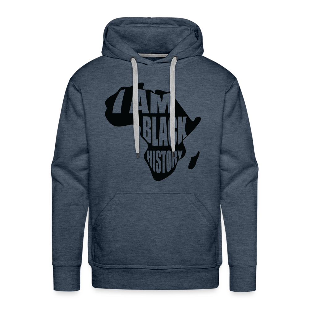 I am Black History - Men’s Premium Hoodie - heather denim