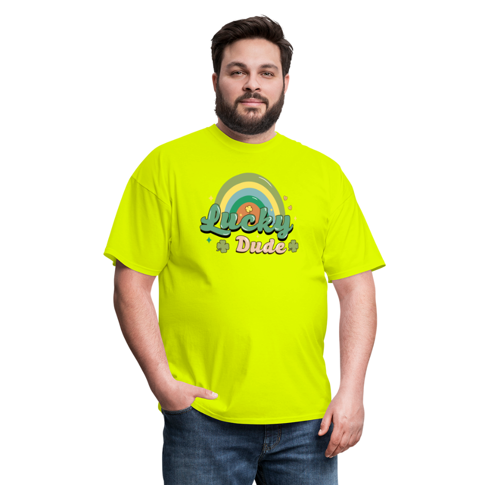 Lucky Dude - Unisex Classic T-Shirt - safety green