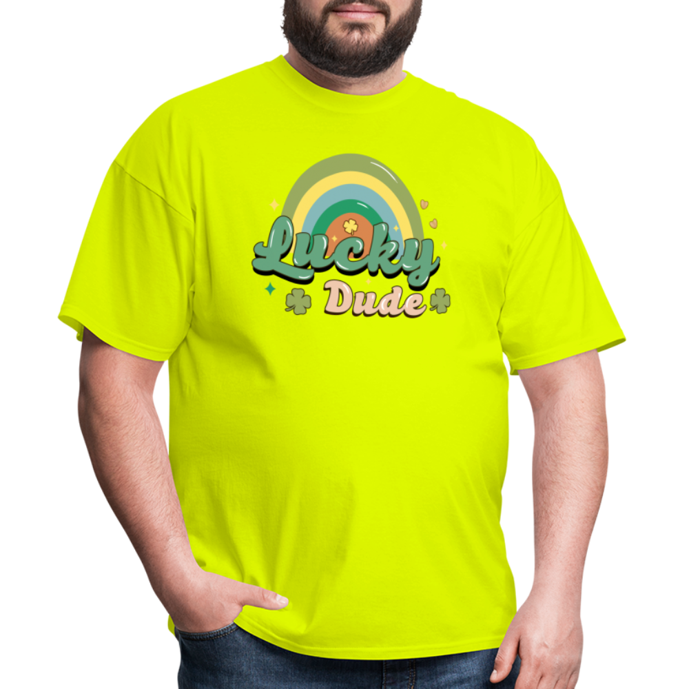 Lucky Dude - Unisex Classic T-Shirt - safety green