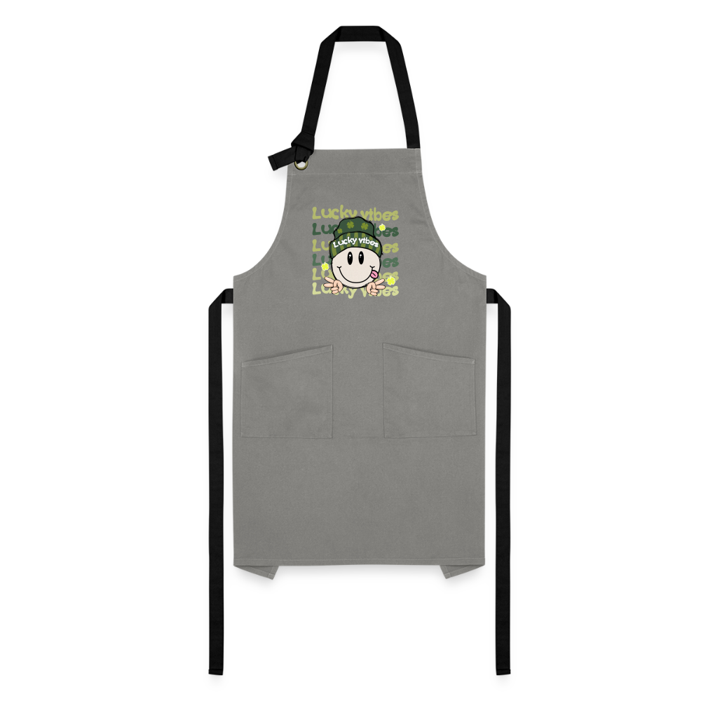 Lucky Vibes - Artisan Apron - gray/black