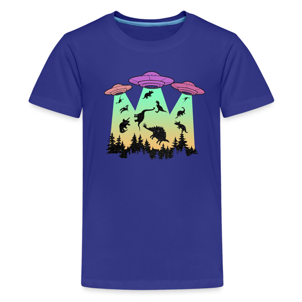 Dino UFO Extinction - Kids' Premium T-Shirt - royal blue