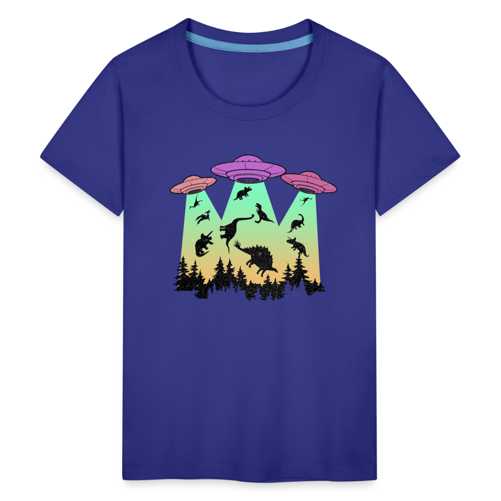 Dino UFO Extinction - Kids' Premium T-Shirt - royal blue