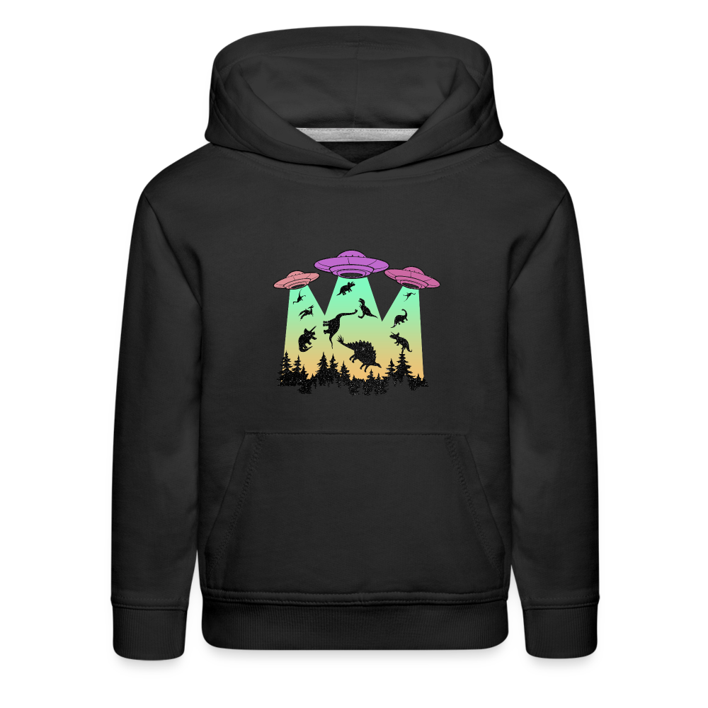 Dino Alien Extinction - Kids‘ Premium Hoodie - black