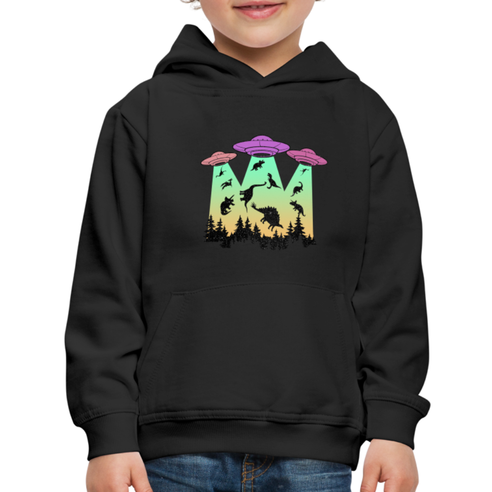 Dino Alien Extinction - Kids‘ Premium Hoodie - black