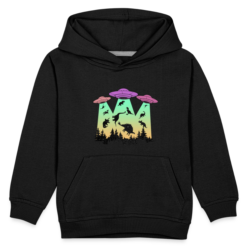 Dino Alien Extinction - Kids‘ Premium Hoodie - black