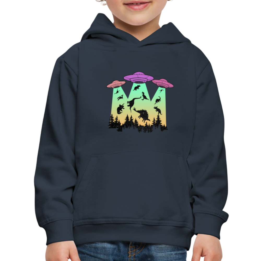 Dino Alien Extinction - Kids‘ Premium Hoodie - navy