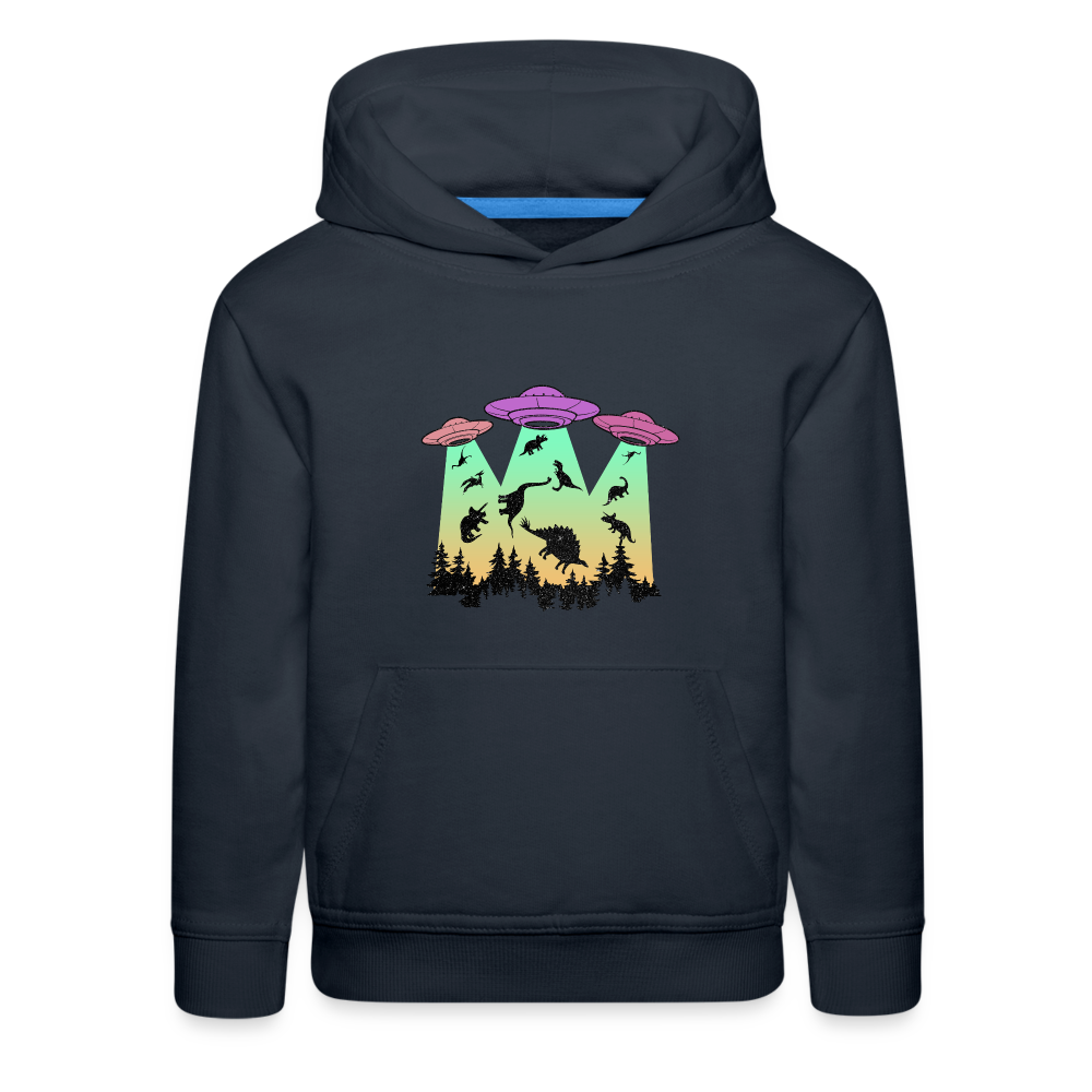 Dino Alien Extinction - Kids‘ Premium Hoodie - navy