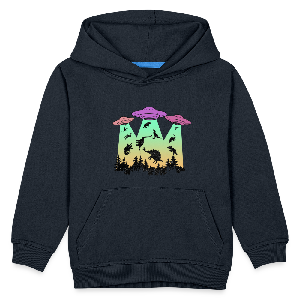 Dino Alien Extinction - Kids‘ Premium Hoodie - navy