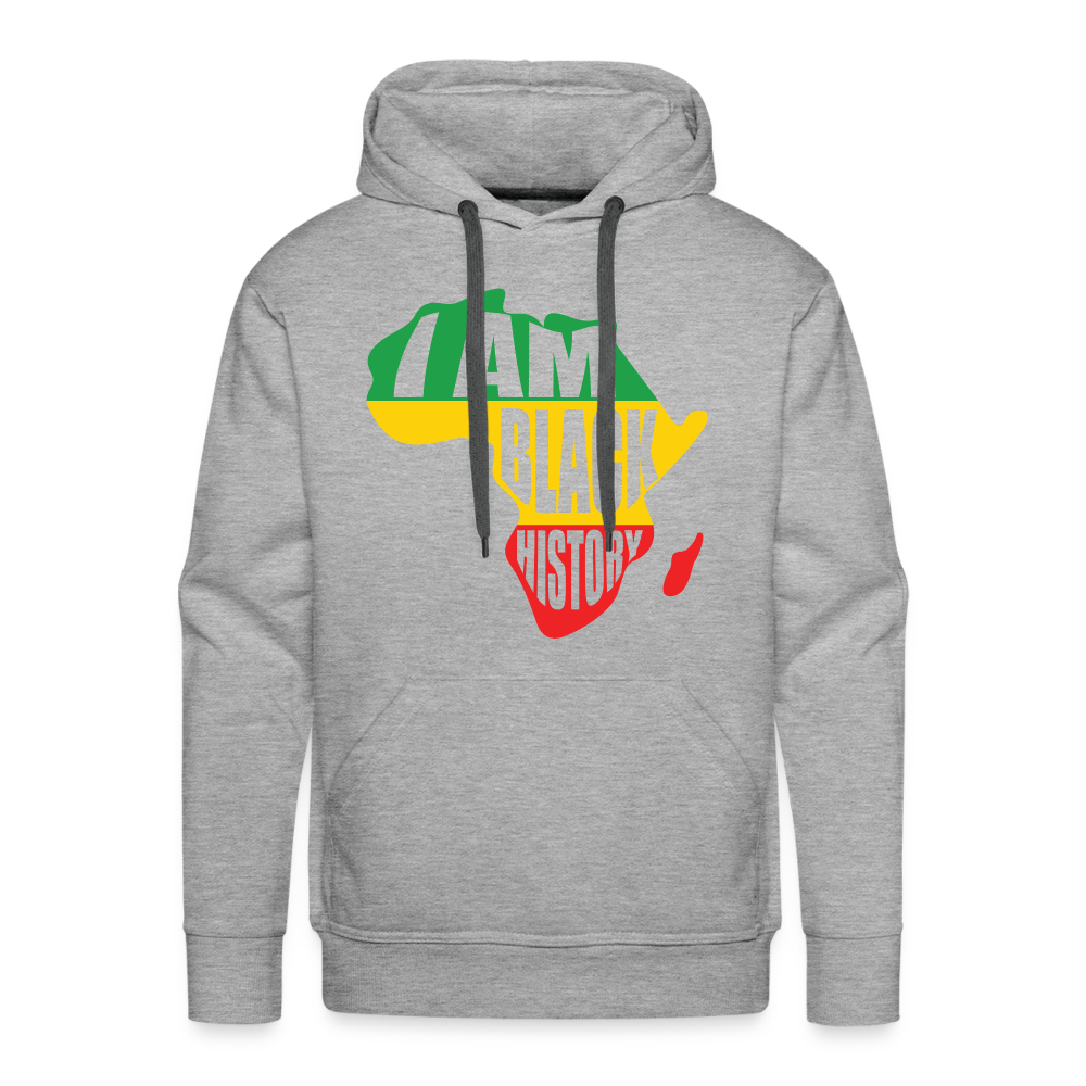 I Am Black History (color) - Men’s Premium Hoodie - heather grey