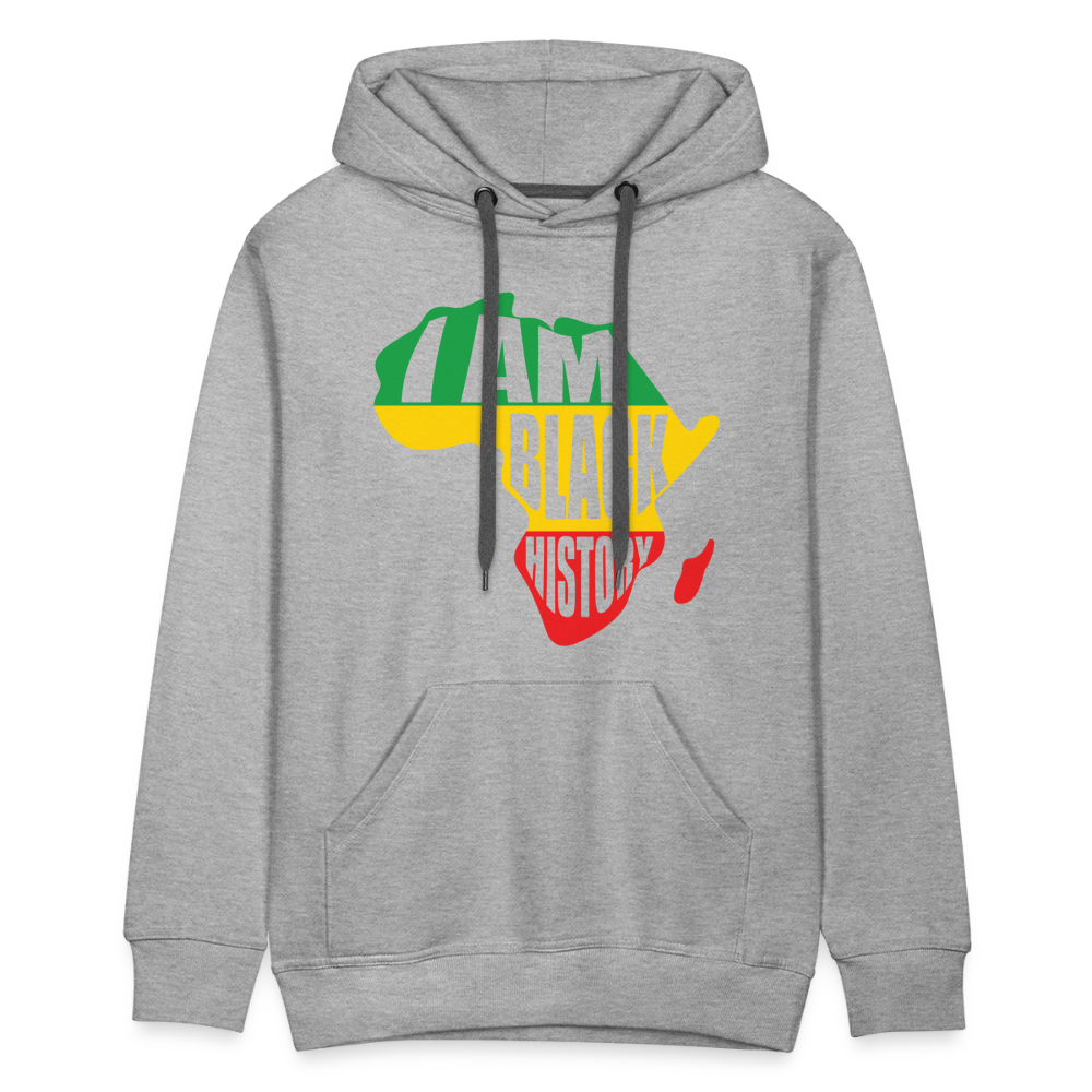 I Am Black History (color) - Men’s Premium Hoodie - heather grey