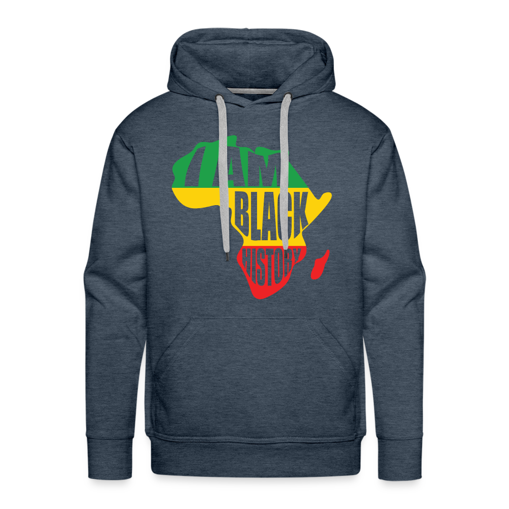 I Am Black History (color) - Men’s Premium Hoodie - heather denim
