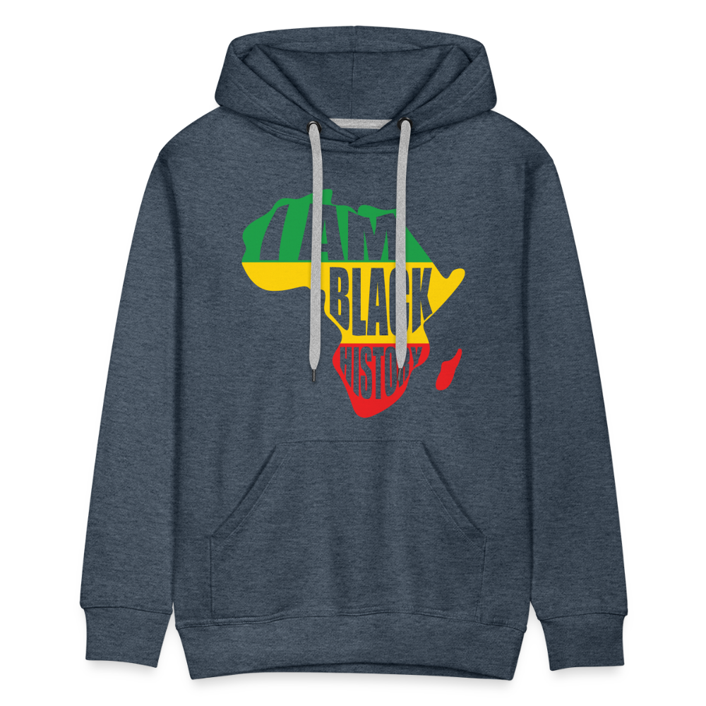 I Am Black History (color) - Men’s Premium Hoodie - heather denim