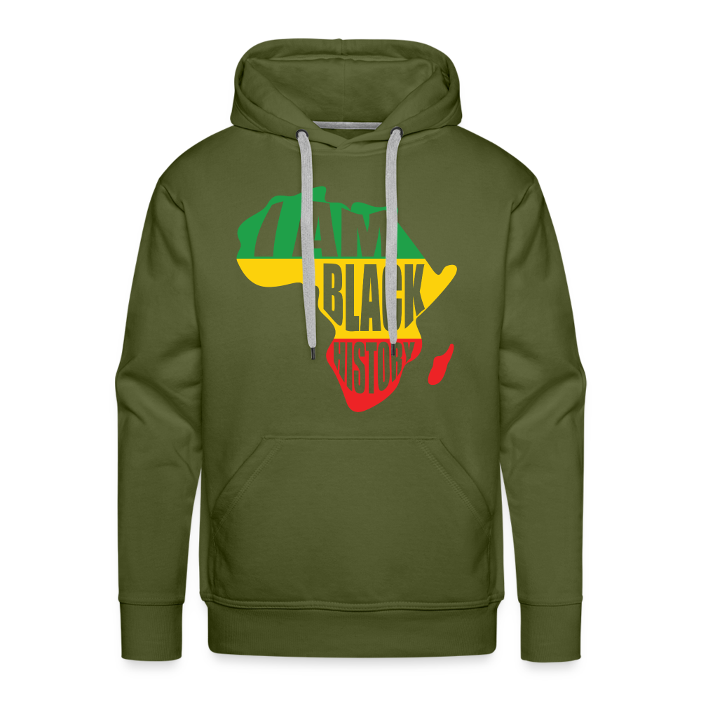 I Am Black History (color) - Men’s Premium Hoodie - olive green