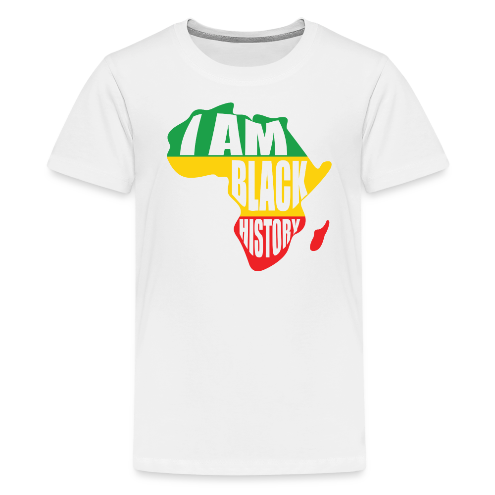 I Am Black History (color) - Kids' Premium T-Shirt - white