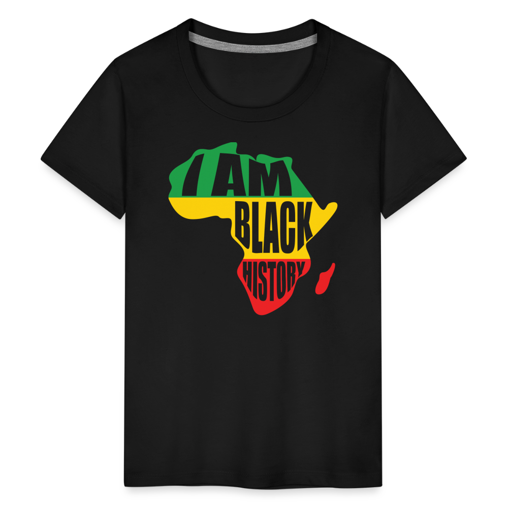 I Am Black History (color) - Kids' Premium T-Shirt - black