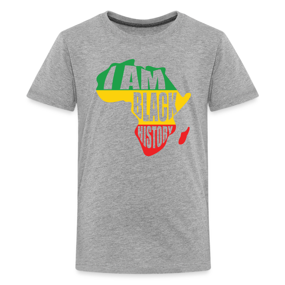 I Am Black History (color) - Kids' Premium T-Shirt - heather gray
