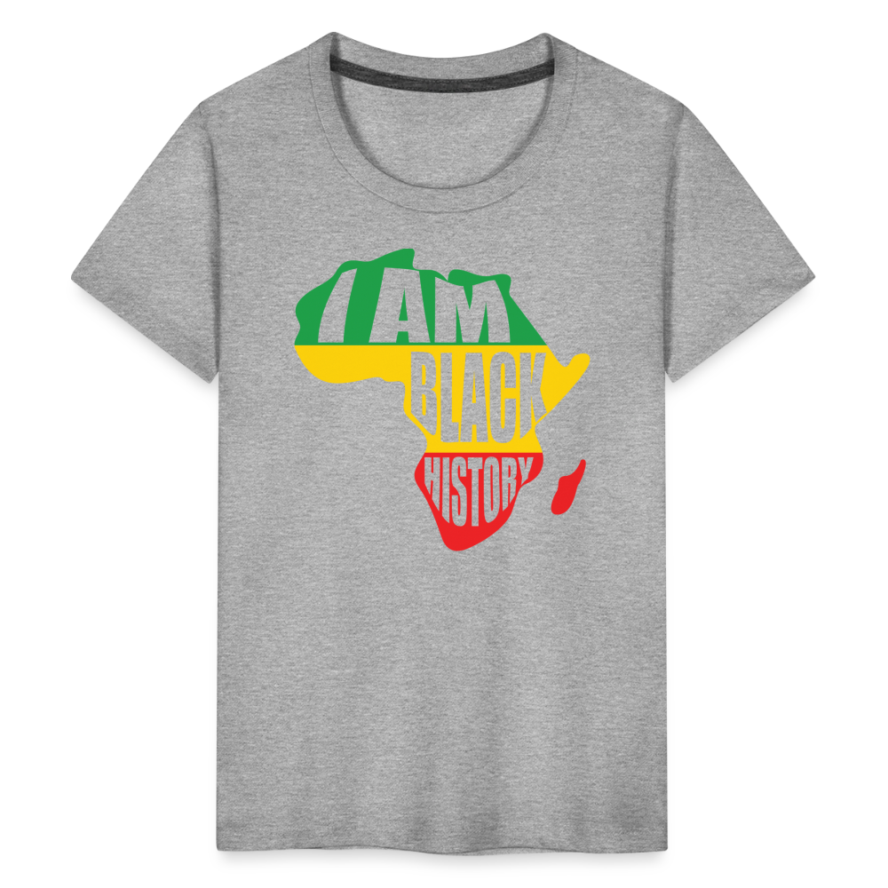 I Am Black History (color) - Kids' Premium T-Shirt - heather gray