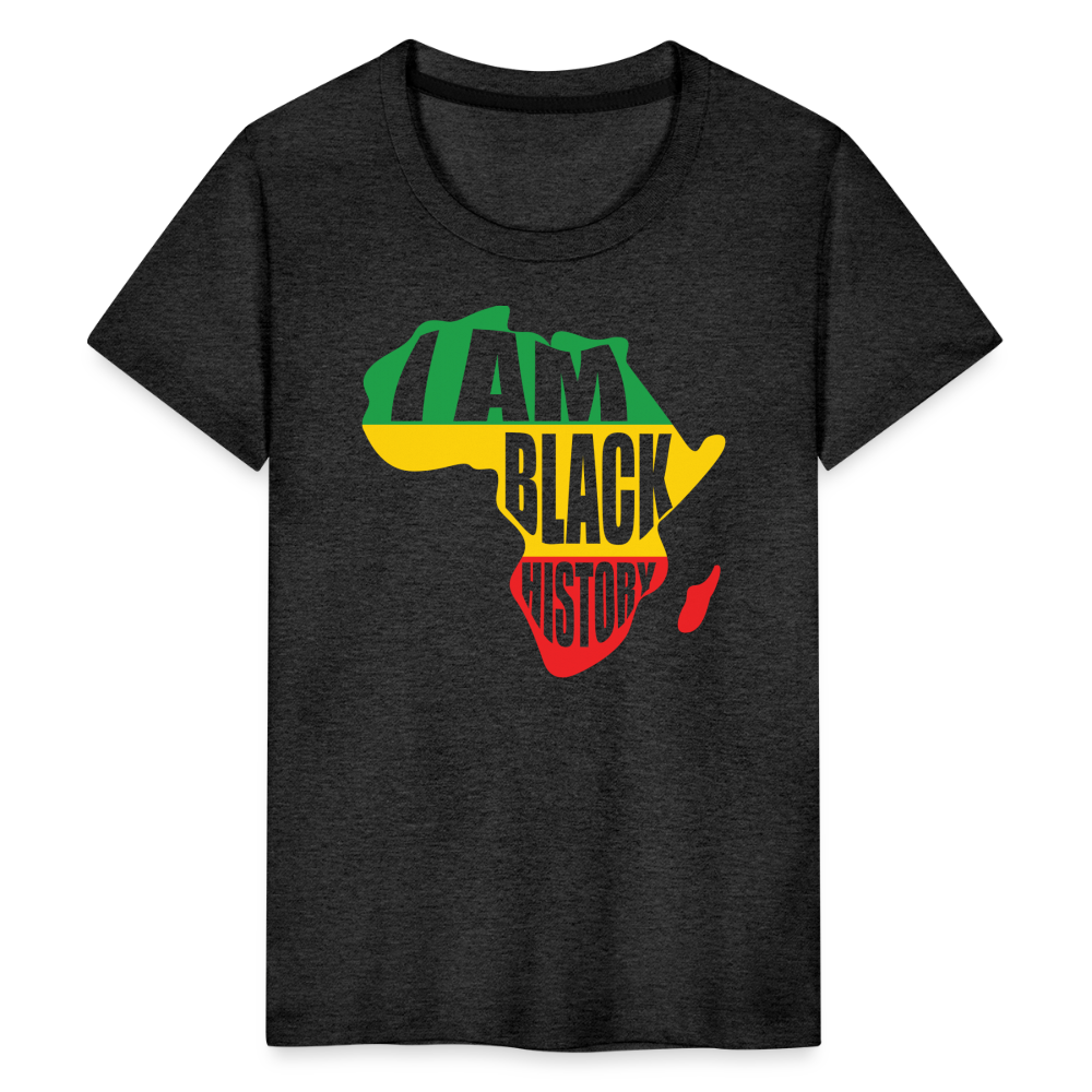 I Am Black History (color) - Kids' Premium T-Shirt - charcoal grey