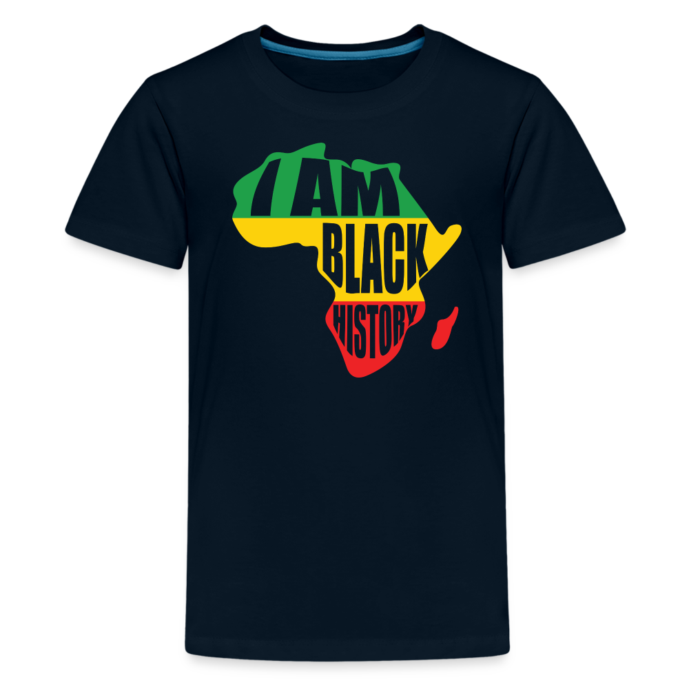 I Am Black History (color) - Kids' Premium T-Shirt - deep navy