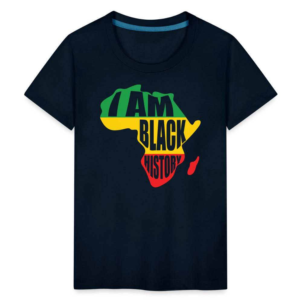 I Am Black History (color) - Kids' Premium T-Shirt - deep navy