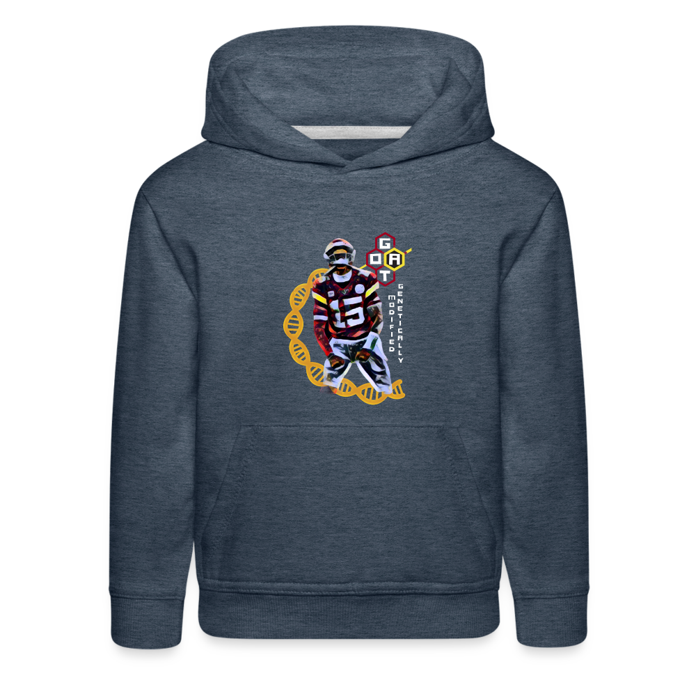 Football GOAT - Kids‘ Premium Hoodie - heather denim