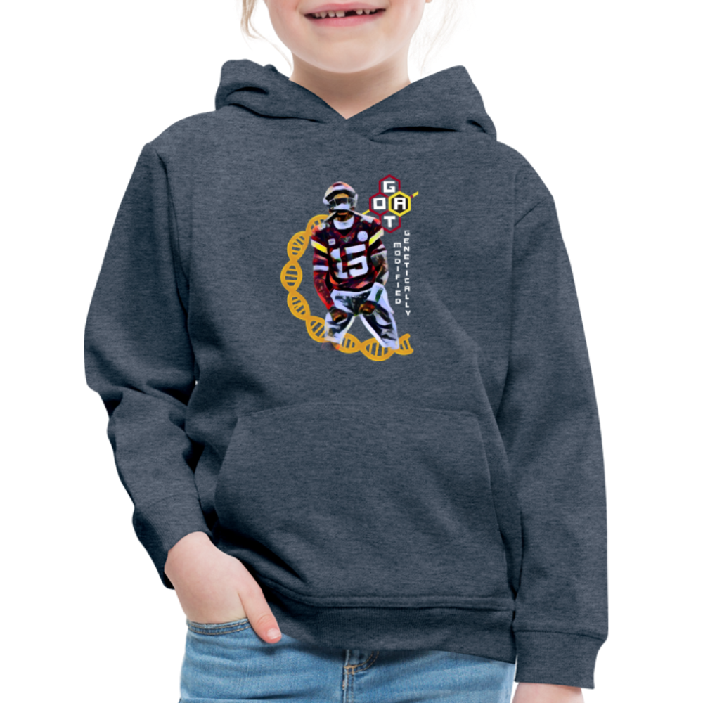 Football GOAT - Kids‘ Premium Hoodie - heather denim