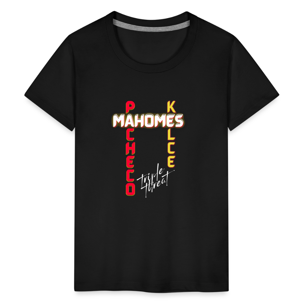 Triple Threat Chiefs - Kids' Premium T-Shirt - black