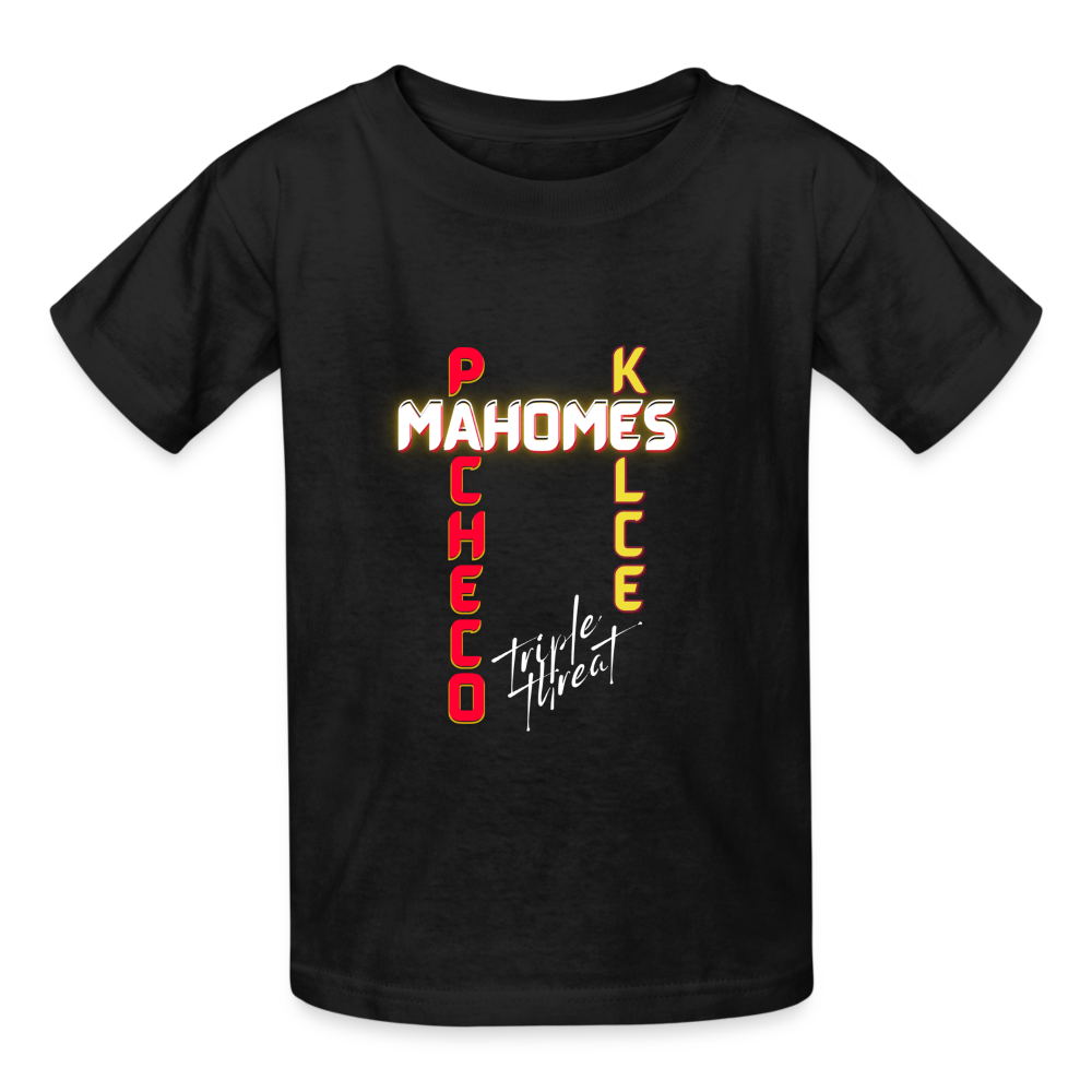 Triple Threat Chiefs - Gildan Ultra Cotton Youth T-Shirt - black