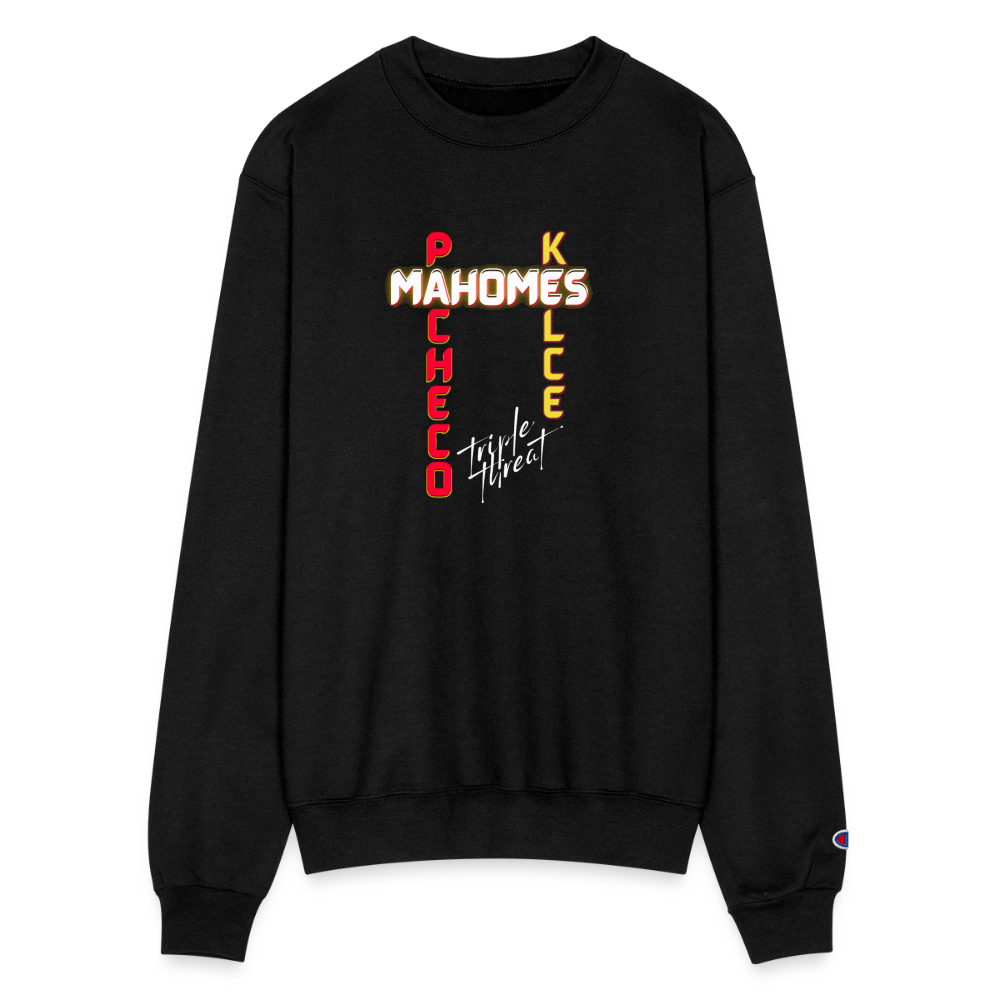 Triple Threat Chiefs - Champion Unisex Powerblend Sweatshirt - black