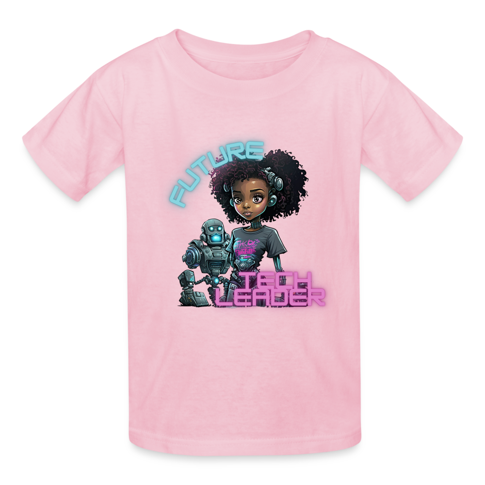 Future Tech Leader - Gildan Ultra Cotton Youth T-Shirt - light pink