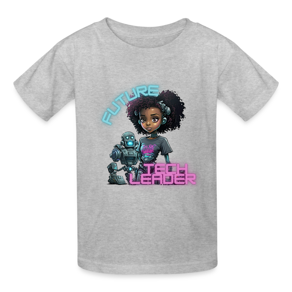 Future Tech Leader - Gildan Ultra Cotton Youth T-Shirt - heather gray