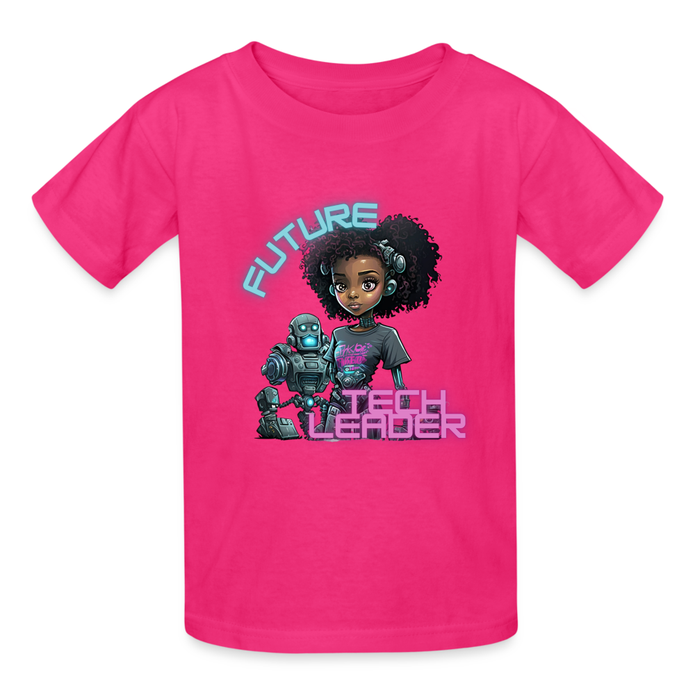 Future Tech Leader - Gildan Ultra Cotton Youth T-Shirt - fuchsia