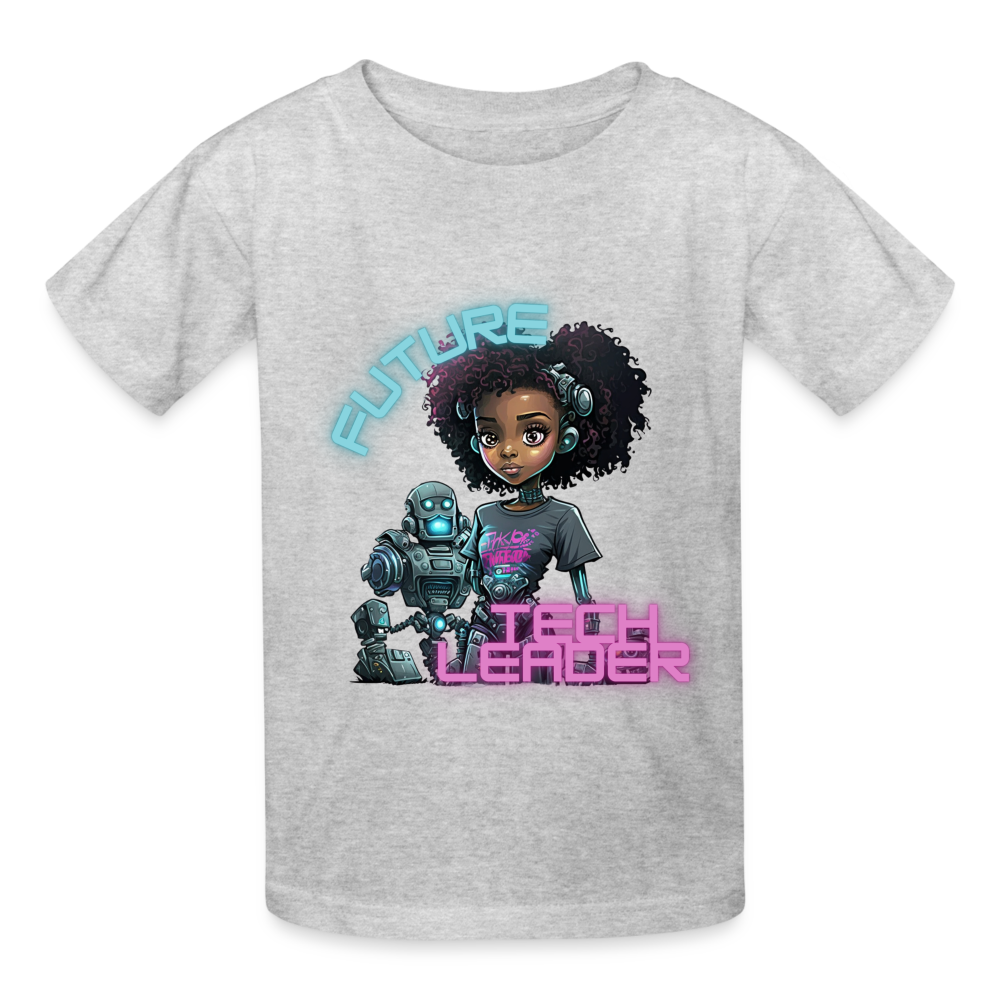 Future Tech Leader - Hanes Youth Tagless T-Shirt - heather gray
